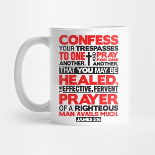 James 5:16 Pray For One Another Mug